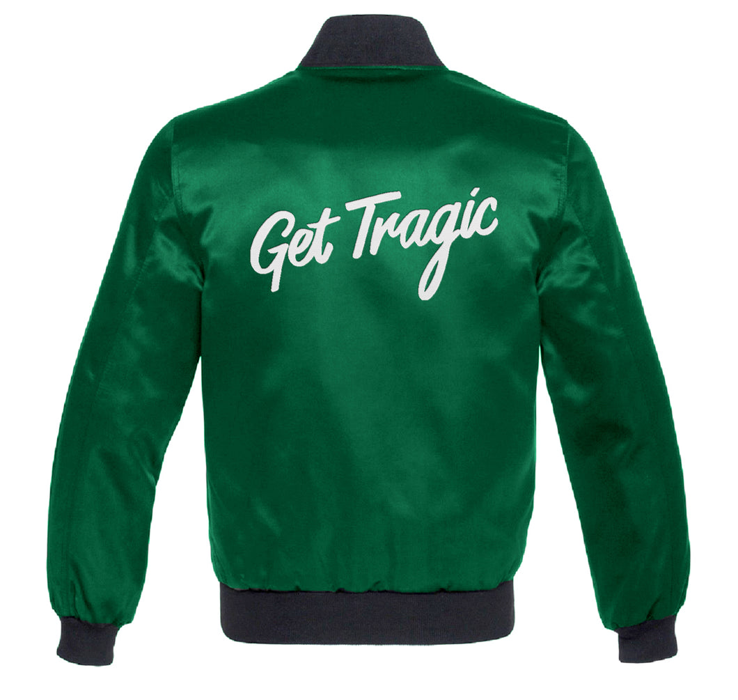 PRICE DROP! Get Tragic Green Satin Jacket